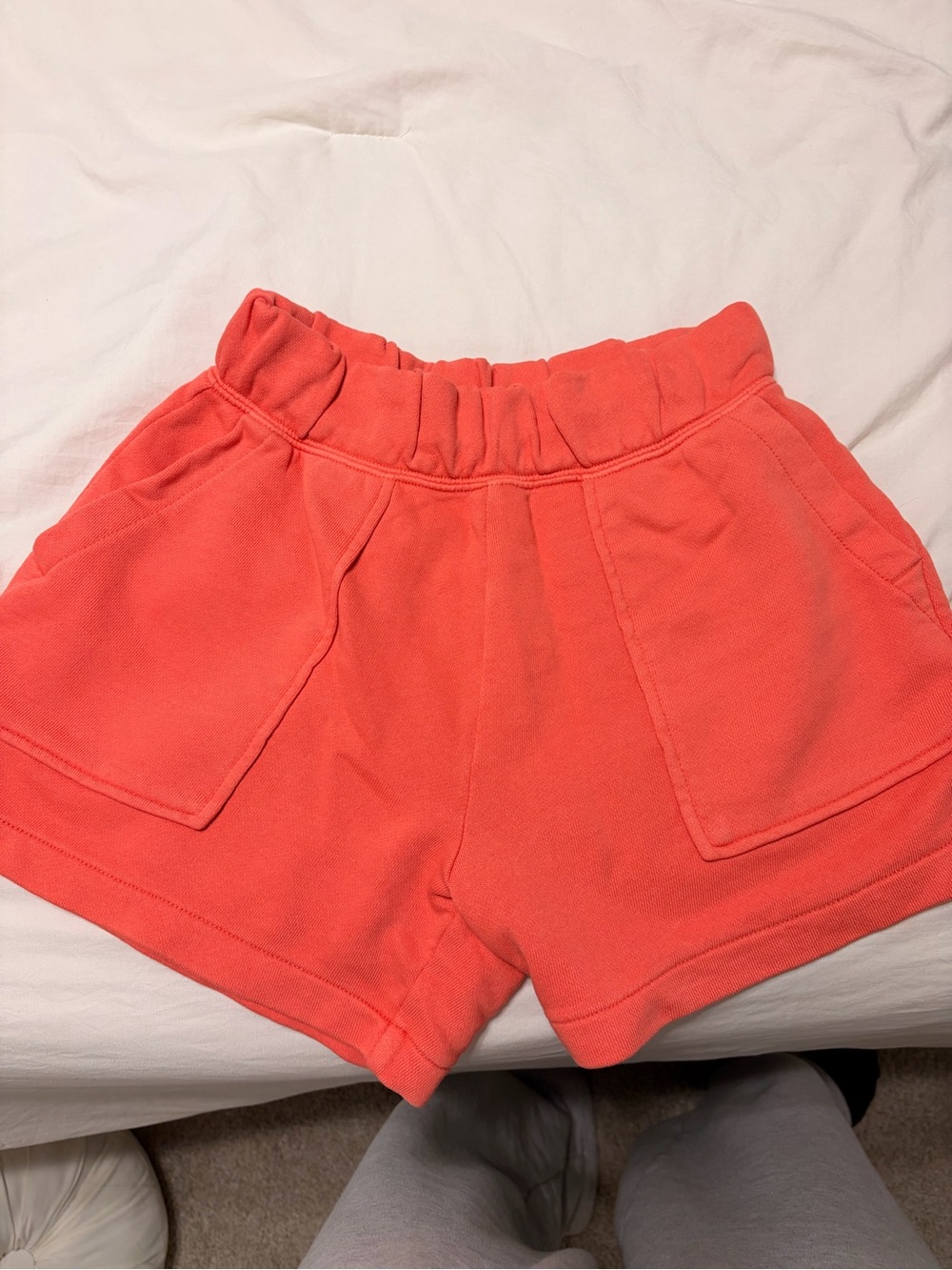aerie Coral Elastic-Waist Pull-On Athletic Shorts